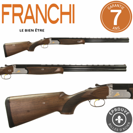 Franchi Feeling Acier Élégante Ejecteurs Cal. 12/76 – Canons 71 cm – Fusil superposé de chasse